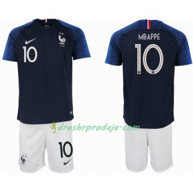 Nogometni Dresovi Francuska MBAPPE 10 2 star Dječji Domaći Svjetsko prvenstvo 2018 - Kratkih Rukava
